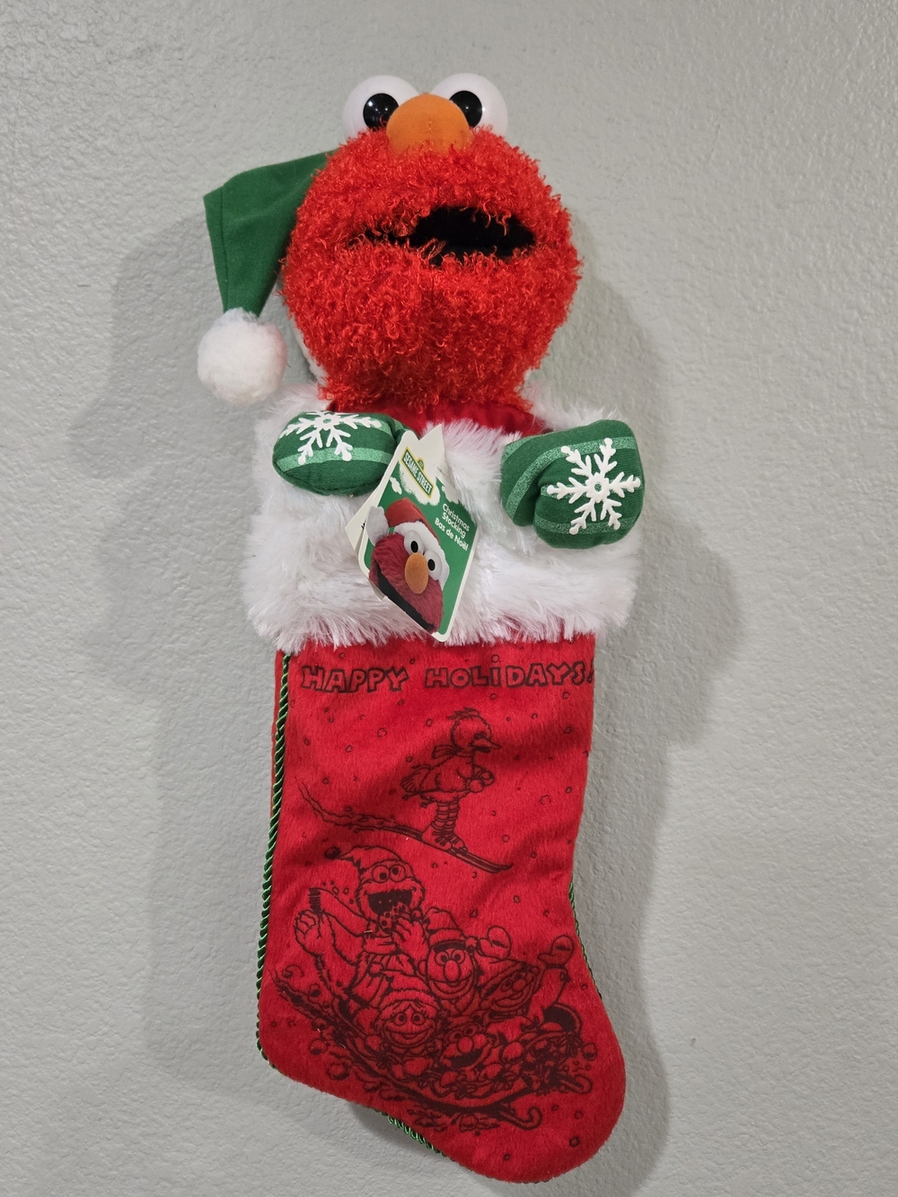 Kurt Adler Red Sesame Street Elmo Christmas Holiday Stocking